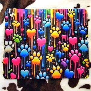 Paw Prints Colorful Computer Mouse Pad
